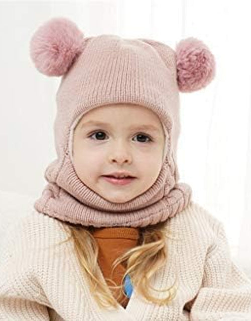 Load image into Gallery viewer, Baby Winter Hat Scarf Set, Unisex Infant Toddler Kids Hat Scarf
