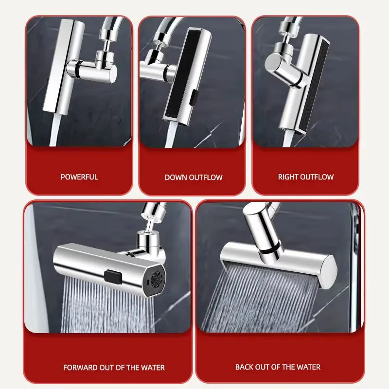 Waterfall Swivel Faucet Nozzle – 3 Modes of Pure Convenience