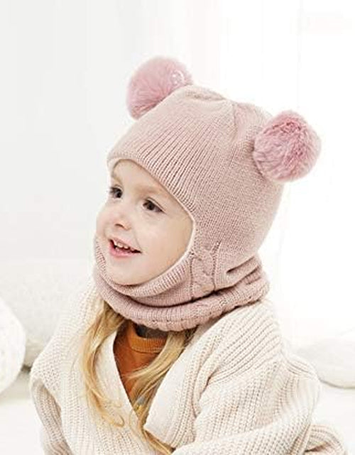 Load image into Gallery viewer, Baby Winter Hat Scarf Set, Unisex Infant Toddler Kids Hat Scarf
